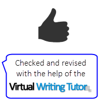 Checked and revised with the help of the Virtual Writing Tutor grammar checker